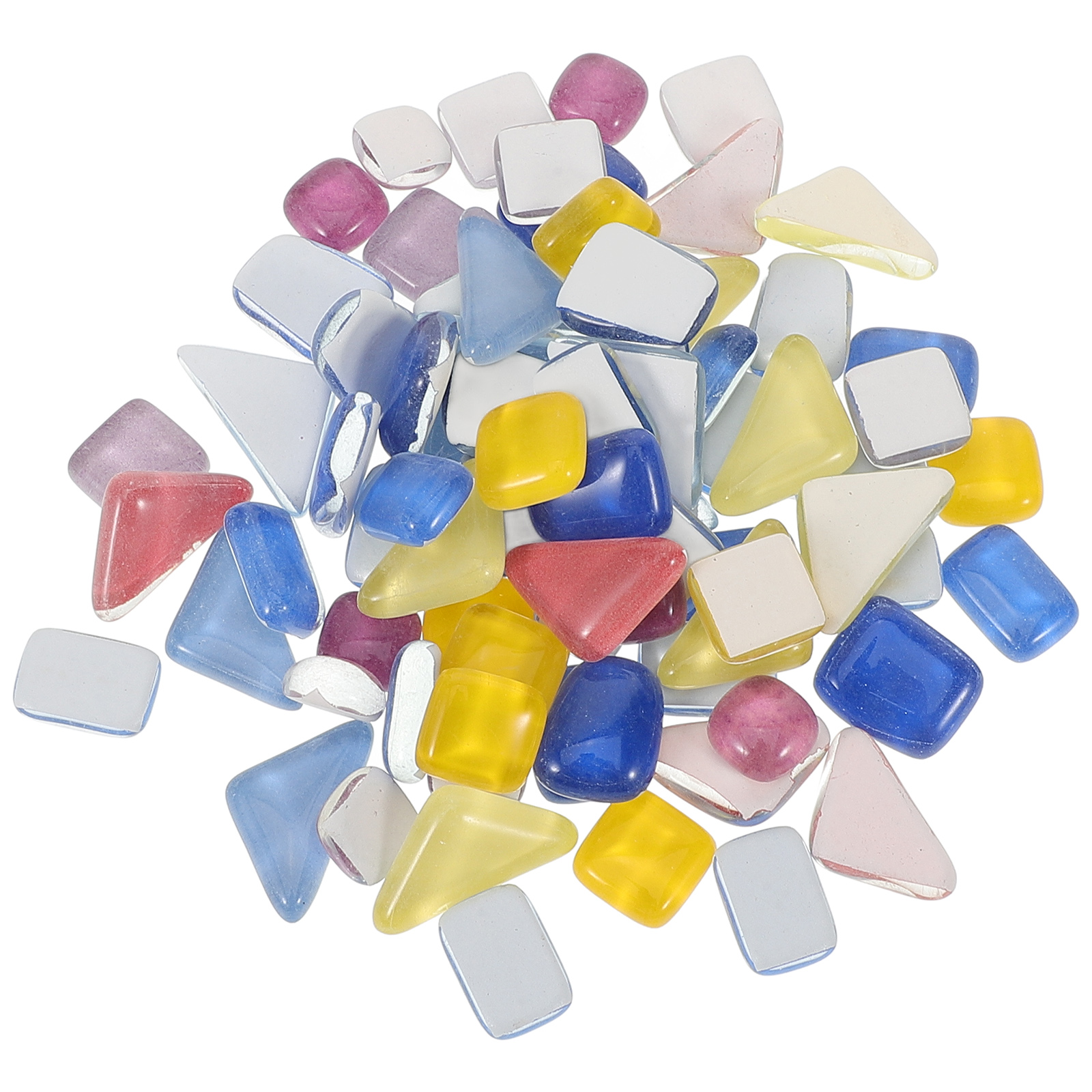Himition 1 Bag of Mosaic Tiles Glass Creative Flatback Glass Gems Pieces for Diy Craft